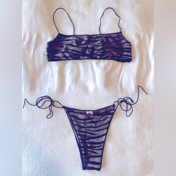Tropic of C driftwood brown zebra bikini set - Picture 5 of 10